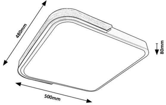 Rabalux 71146 - LED Dimmelhető mennyezeti lámpa ARILD LED/48W/230V Wi-Fi Tuya