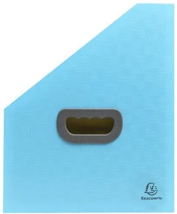 Harmonika iratpapucs, 265x325 mm, PP, 12 rekeszes, EXACOMPTA Pop&#039;NCo, ciánkék (EX55599E)