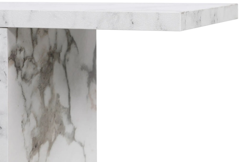 Kis asztal Life - Fehér, Marble