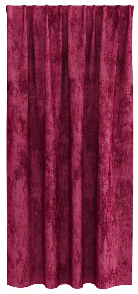 Velúr Függöny 2 db rudacsatlakozós Burgundi vörös 175x140 cm