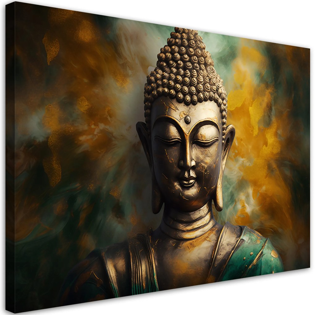 Gario Vászonkép Bronz Buddha szobor Méret: 90 x 60 cm
