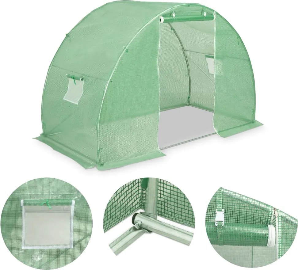 vidaXL melegház 4,5 m² 300 x 150 x 200 cm