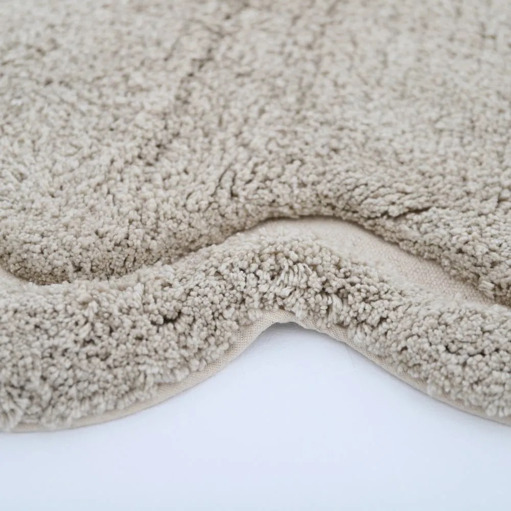 Bézs mosható kézi szövésű pamut kerek szőnyeg ø 110 cm Sweet April Lin – Nattiot