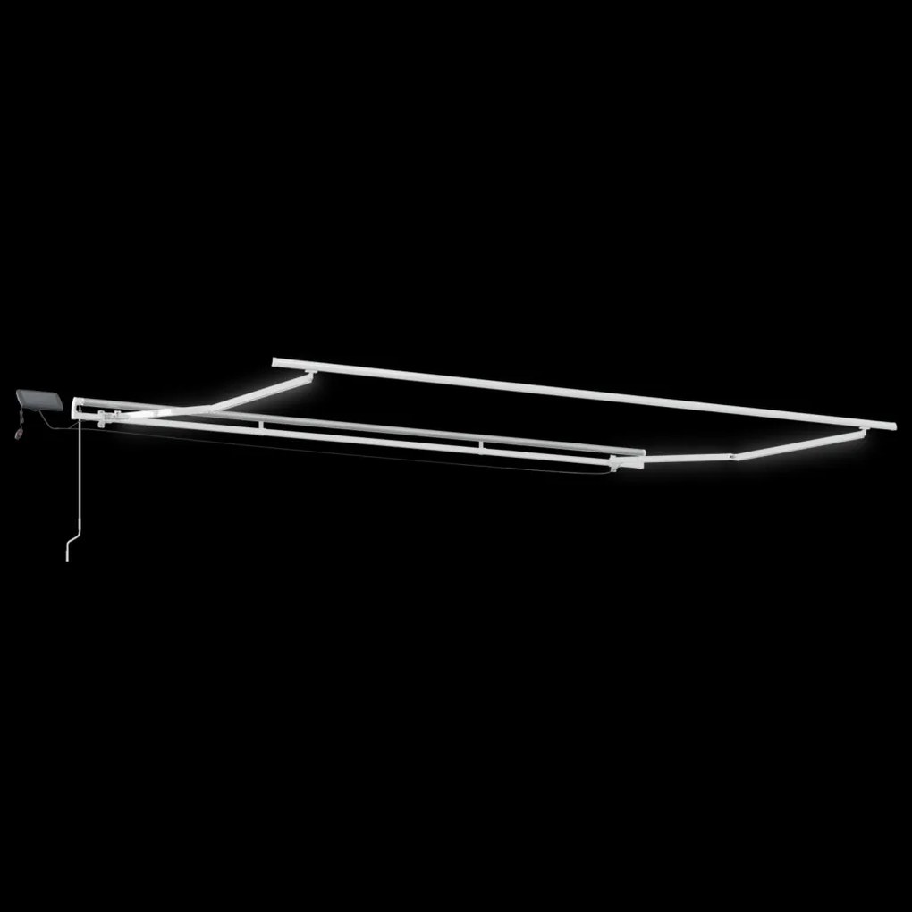Kézi Behúzható Napellenző LED-del Piros 400x300 cm