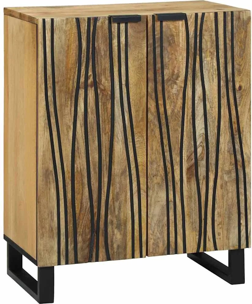 vidaXL Széf Természetes 60 x 33,5 x 75 cm Tömör Mangófát