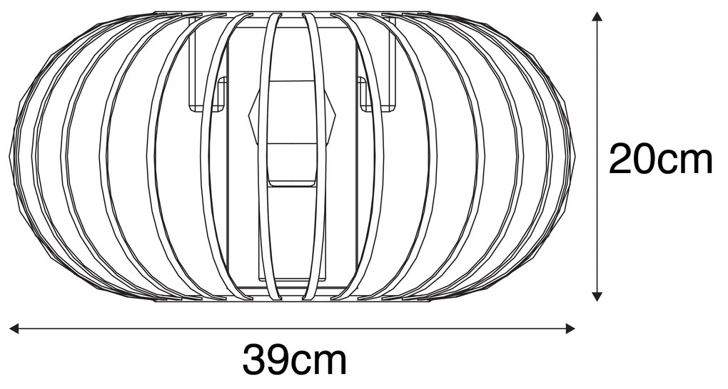 Design fali lámpa fehér 39 cm - Johanna