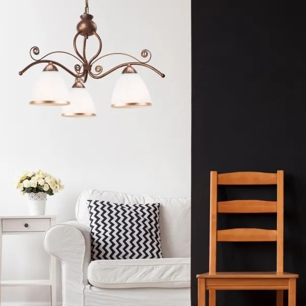 Csillár láncon RETRO II 3xE27/60W/230V