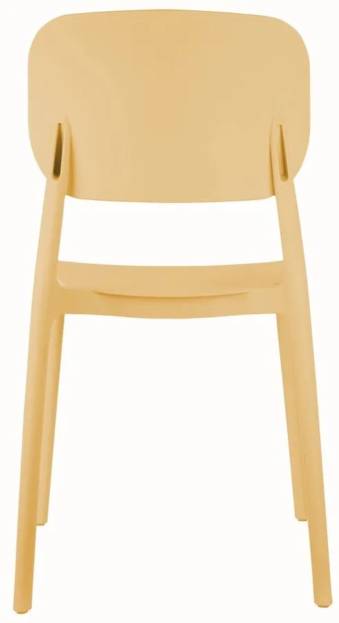 Sárga műanyag étkezőszék Cheer – Leitmotiv