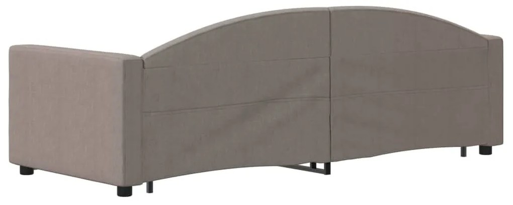 tópszínű kihúzható szövet heverő 80 x 200 cm