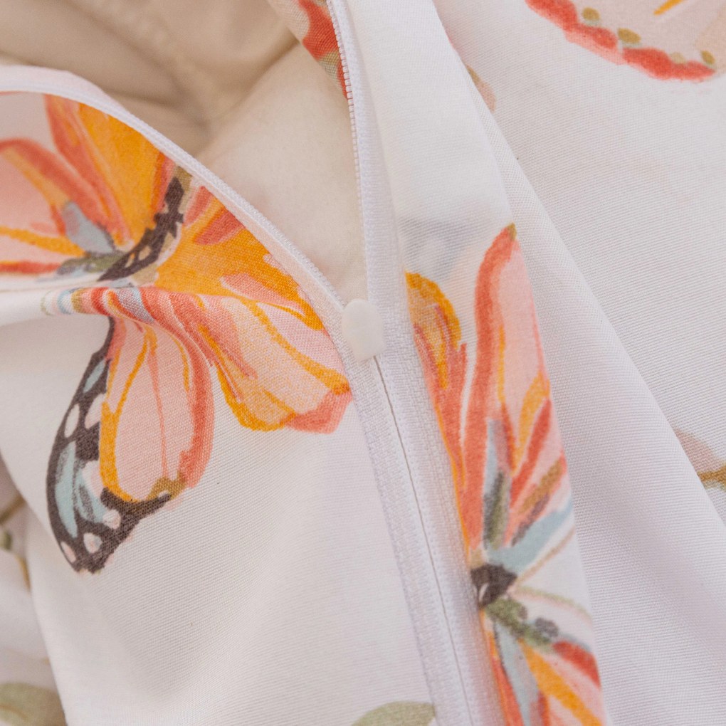 Mikroszálas ágyneműhuzat ORANGE BUTTERFLY fehér Ágyneműhuzat mérete: 70 x 80 cm | 140 x 200 cm