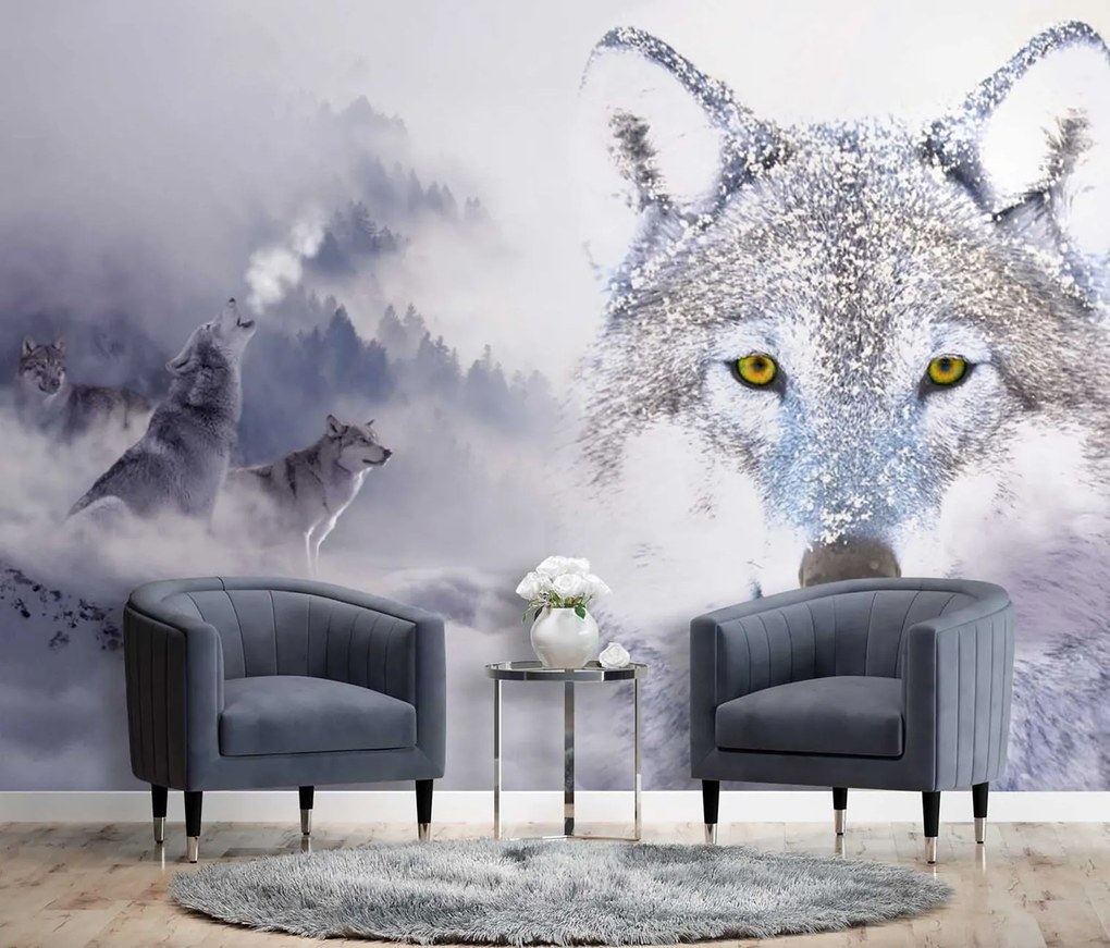 Gario Fotótapéta Farkasok télen Anyag: Vlies, Méret: 400 x 280 cm