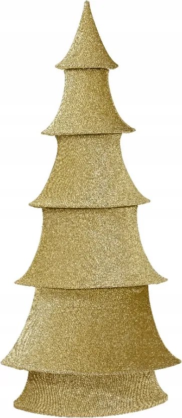 Karácsonyfa mesterséges poliészter dekoratív arany fényes dekoratív 86cm