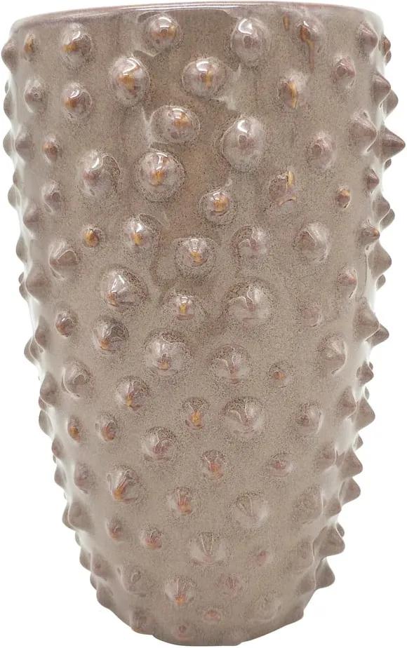 Spotted szürkésrózsaszín kerámia váza, magasság 25 cm - PT LIVING