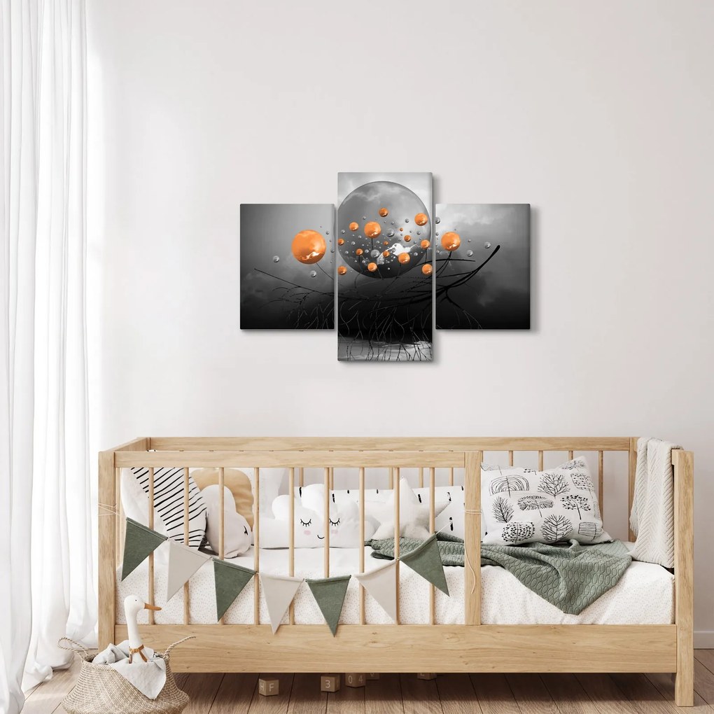 Narancssárga gömbök képe (90x60 cm)