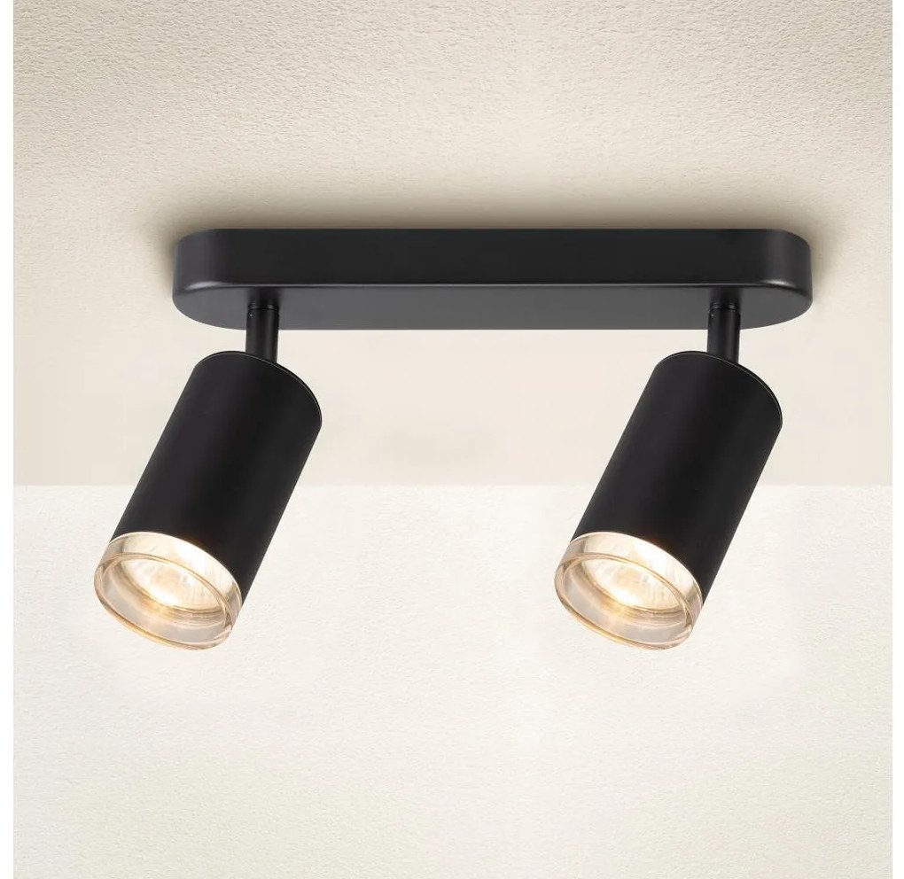 Brilagi Brilagi - Fürdőszobai spotlámpa SELE 2xGU10/30W/230V IP44 fekete BG1649