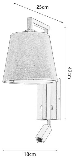 Brilagi - LED Fali lámpa RAYA 1xE14/40W/230V + LED/3W fekete