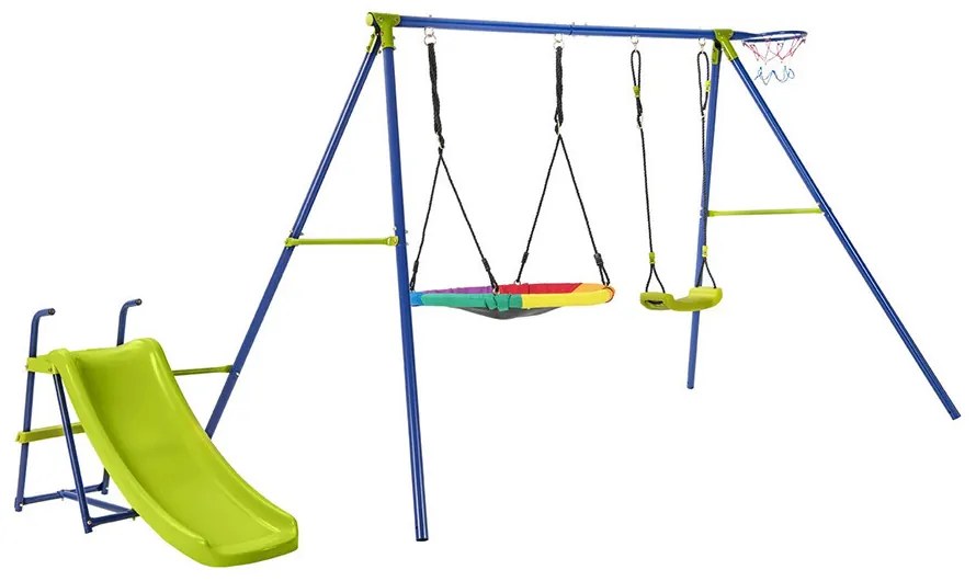 Hintaszett csúszdával