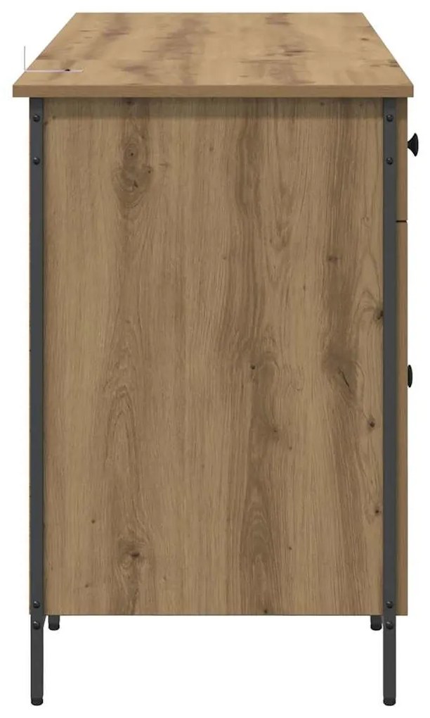 Számítógépes asztal Artisan tölgy 131 x 48 x 75 cm Faanyag