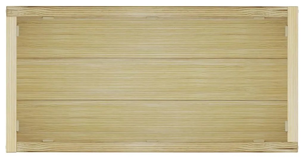 téglalap alakú fa magaságyás 100 x 50 x 40 cm