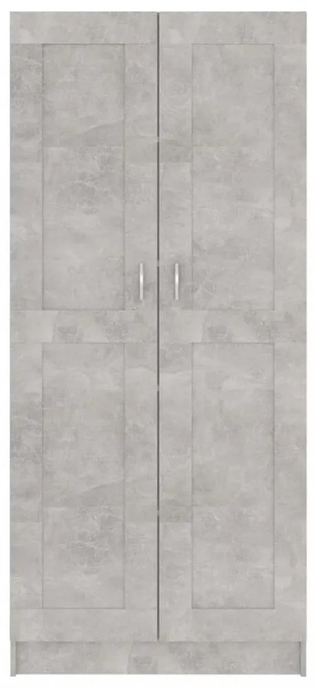 betonszürke szerelt fa könyvszekrény 82,5 x 30,5 x 185,5 cm