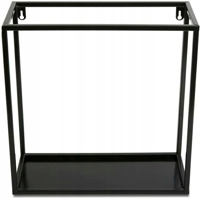 Falra akasztható polc fém fekete 35 cm loft