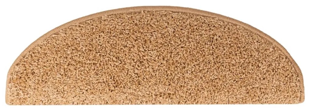 10 db bézs, félkör alakú lépcsőszőnyeg 65 x 21 x 4 cm, nagy