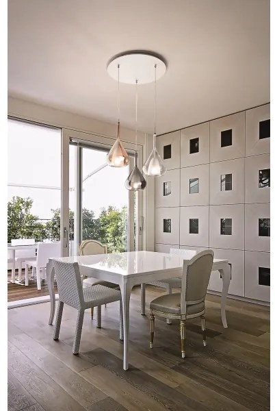 Fabas Luce 3481-47-297 - Csillár zsinóron LILA 3xE27/40W/230V arany/szürke/átlátszó