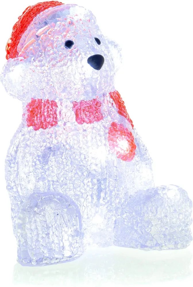 Retlux RXL 252 karácsonyi dekoráció, jegesmedve, akryl, 16 LED, hideg fehér