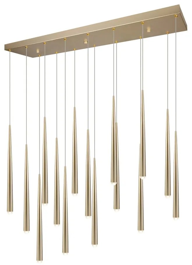 Aranyszínű LED függőlámpa Cala – Trio Select