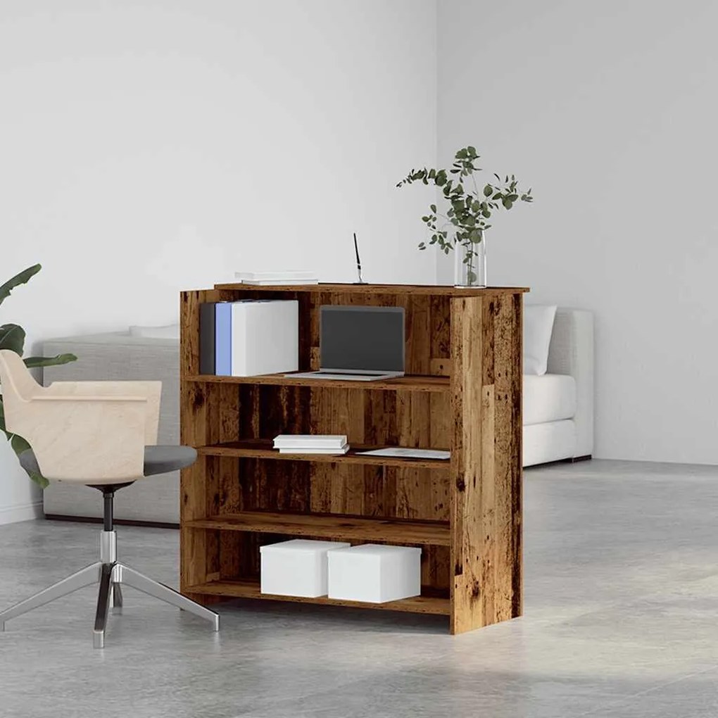 recepciós pult antik fa 100x50x103,5 cm szerelt fa