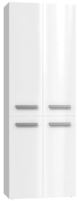 1K DD fürdőszoba szekrény, fényes fehér