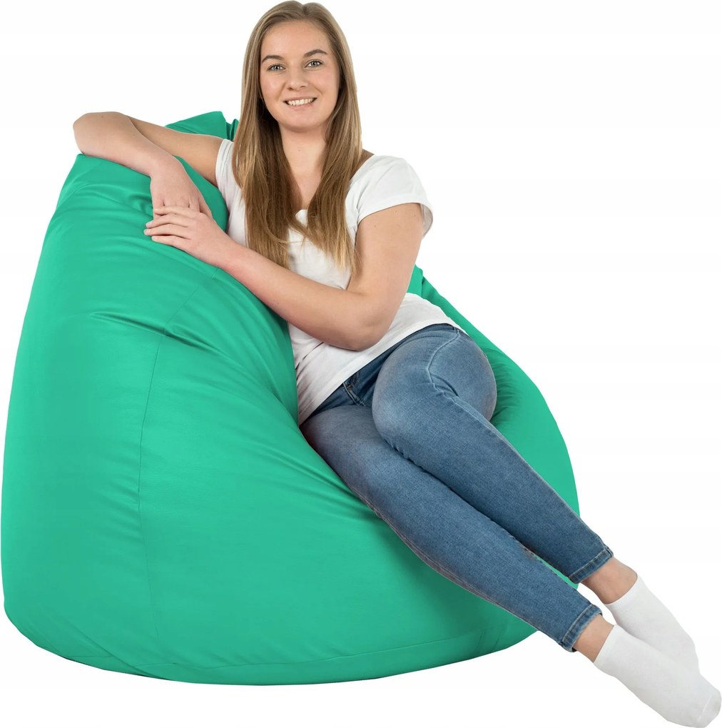 Sako Táska Türkizkék XXL Öko Bőr Pufa Fotel