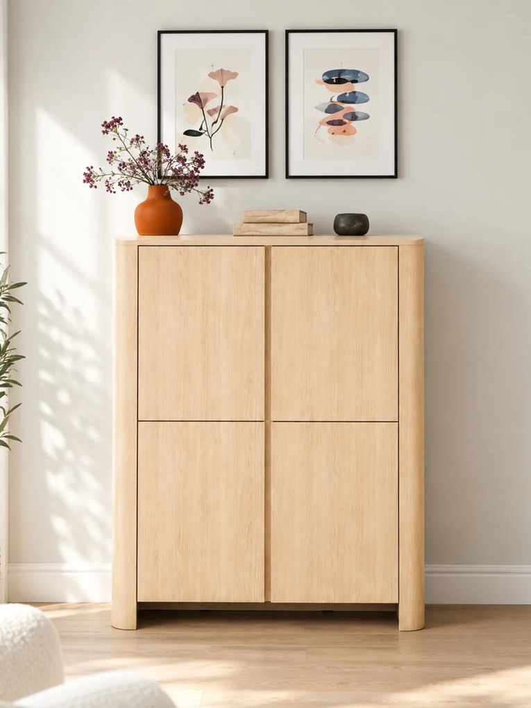 Sorrenti magas komód 103 cm – vicenza tölgy