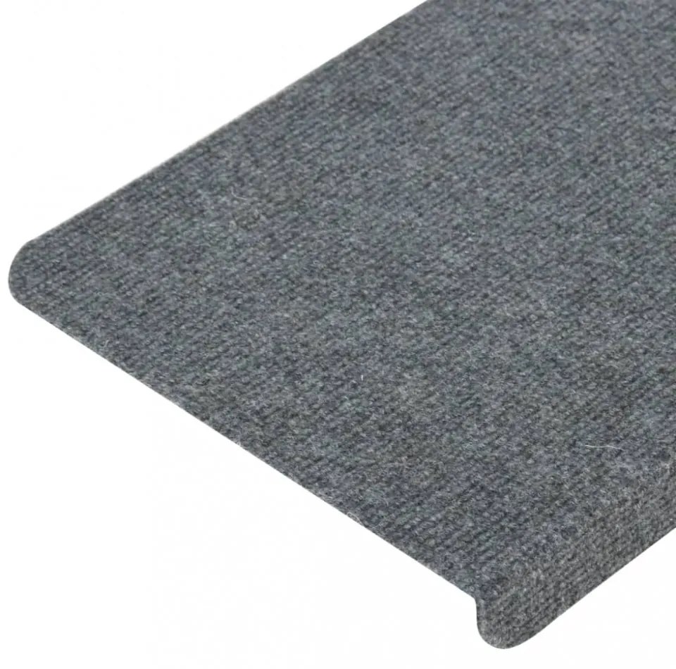 15 db szürke öntapadó lépcsőszőnyeg 65x24,5x3,5 cm