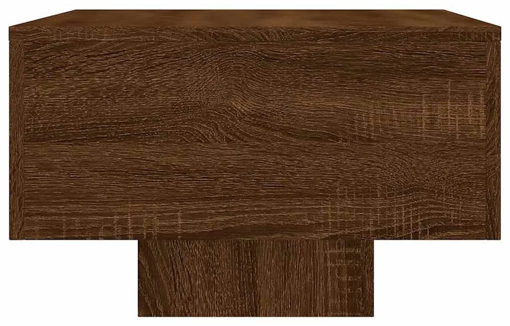 Barna tölgyszínű szerelt fa dohányzóasztal 100x49,5x31 cm