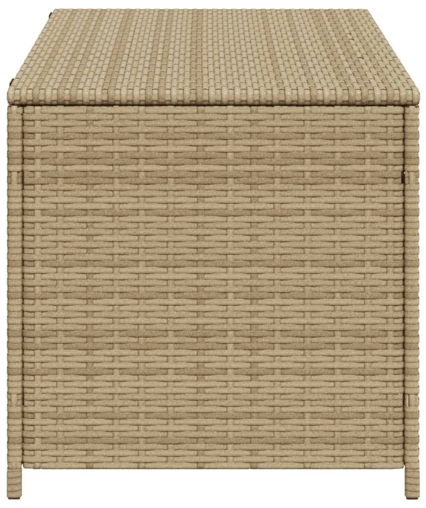 Vegyes bézs polyrattan kerti tárolóláda 190 L