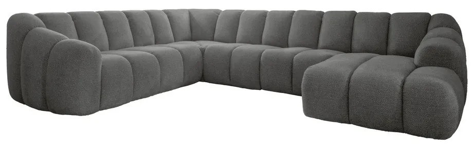 Szürke sarokkanapé (bal oldali-U alakú) Shell – Miuform