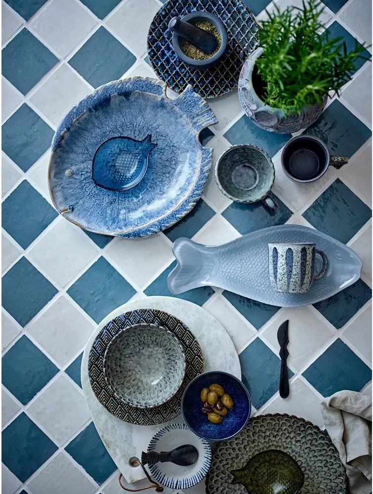 Szürke kerámia leveses tálka szett 4 db-os 625 ml Katrina – Bloomingville