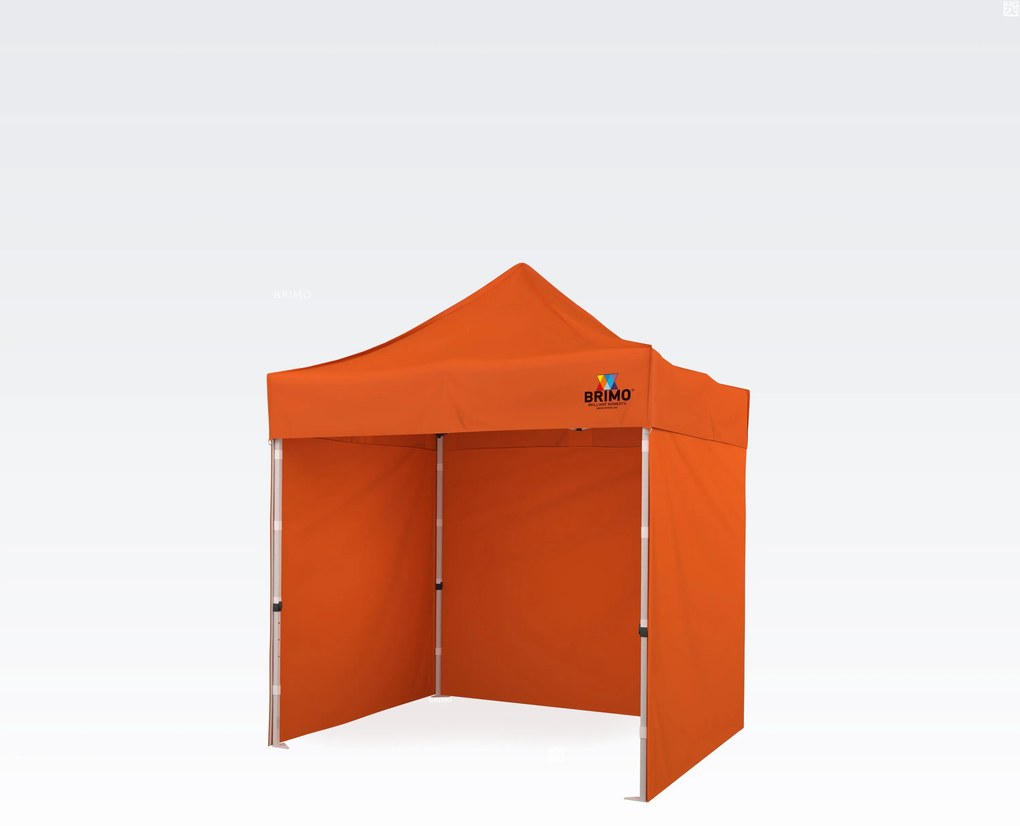 Ollós pavilon 2x2 m acél | Profi háttér Felállítva 45 mp alatt. - plusz 3 oldalfal - Narancs