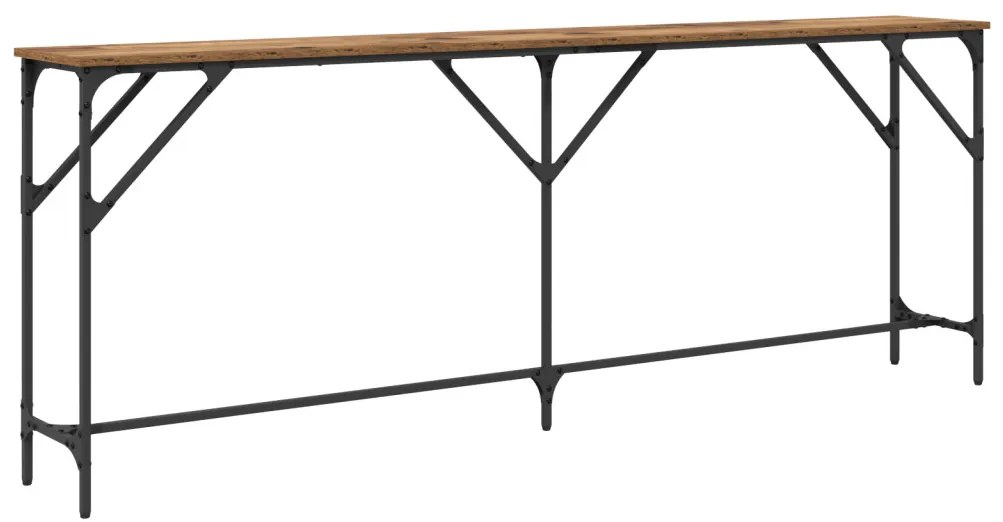 Konzolasztal Régi Fa 200x29x75 cm MDF