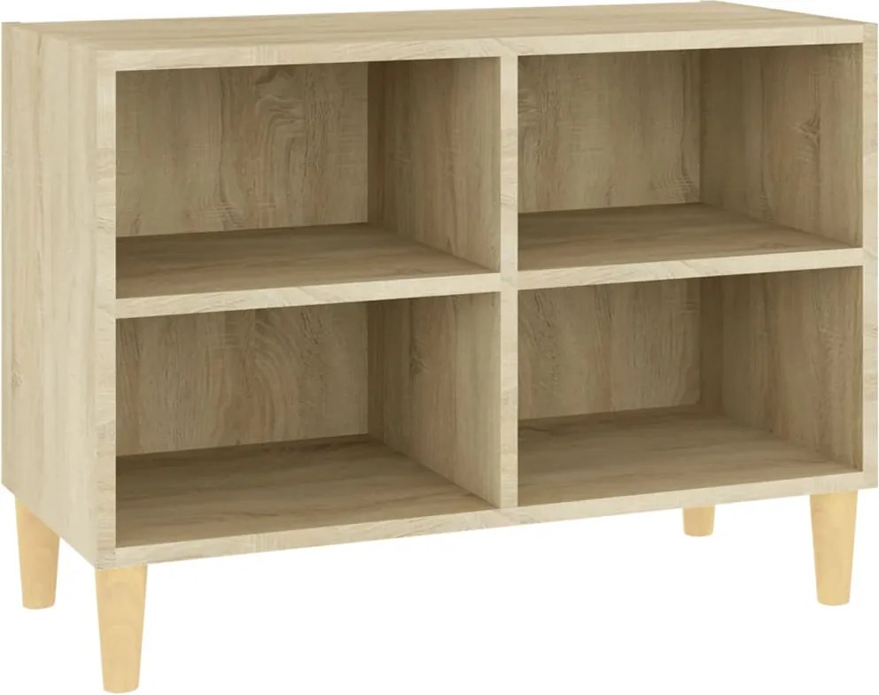vidaXL sonoma-tölgyszínű TV-szekrény tömör falábakkal 69,5x30x50 cm