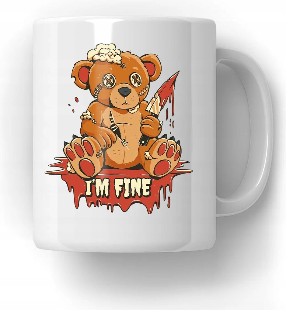 Teddy Im Fine Bögre Halloween Ajándék Barátnőnek