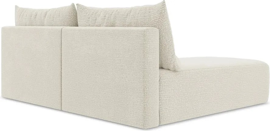 Krémszínű kinyitható-tárolóhelyes sarokkanapé (bal oldali) Kalena – Makamii