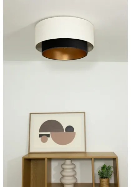 NATIA mennyezeti lámpa 1xE27/60W/230V, átmérő 45 cm, fehér/fekete