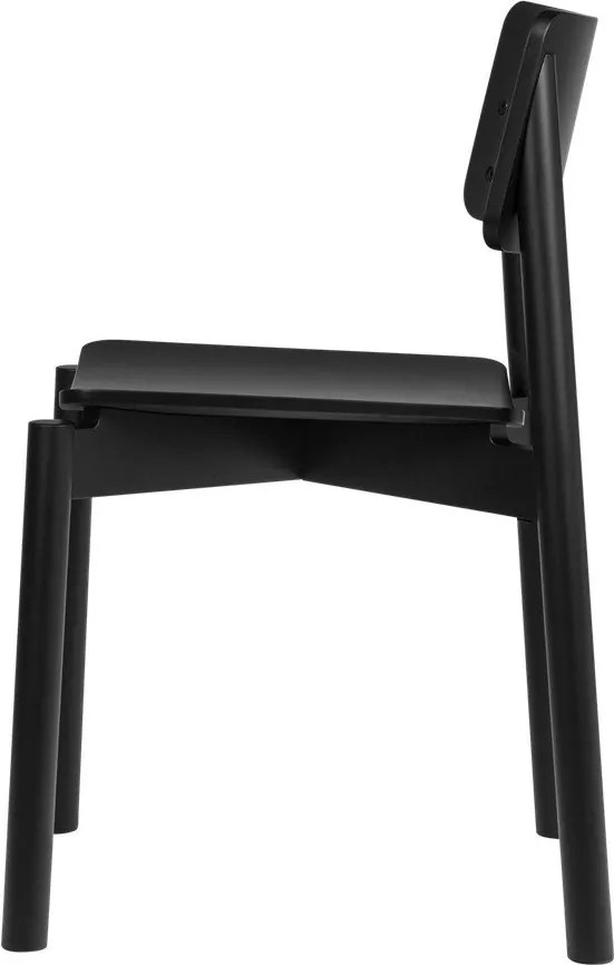 Fekete rakásolható étkezőszék Wem – noo.ma
