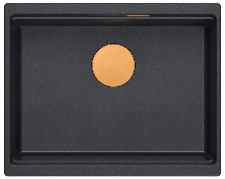 gránit mosogató Logan 100 Black Metallic