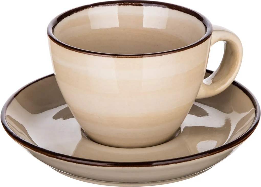 Banquet Palas 6 csésze és csészealj szett 90 ml, krémes