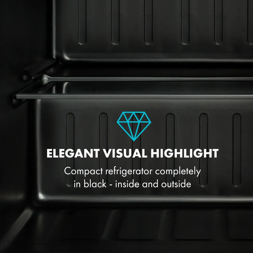 Klarstein Obsidian, hűtőszekrény, 46 l, zöldségrekesz
