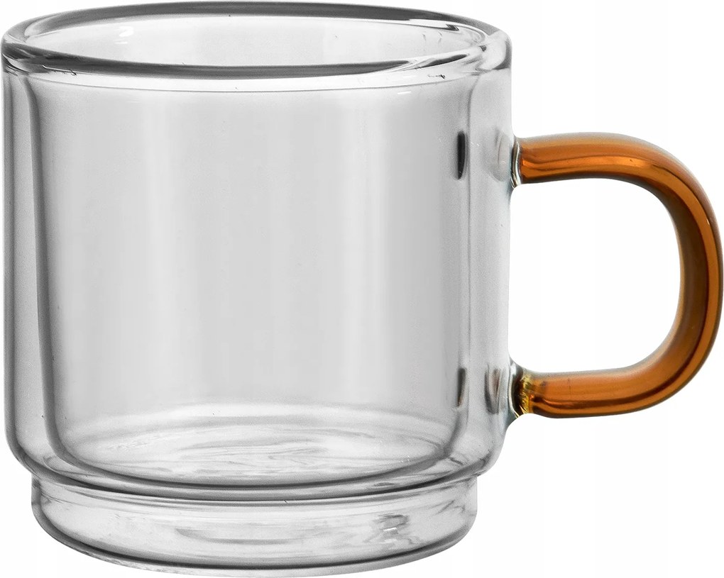 2 db-os duplafalú thermo eszpresszó pohár szett 80 ml Amber