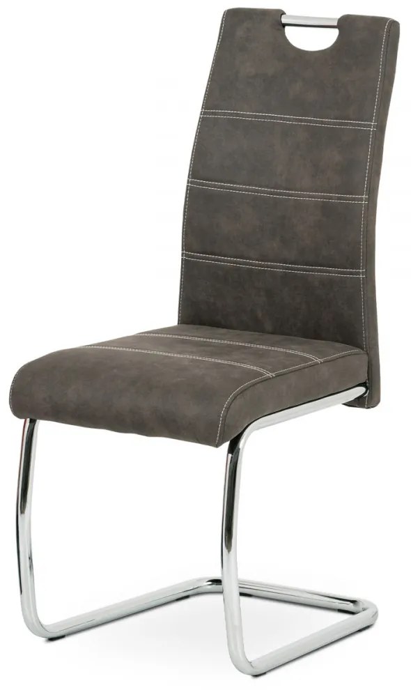 Scaun modern cu bază de sanie de culoare gri Hc-483